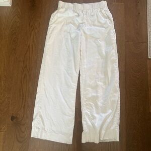 Wide-leg Linen Pants